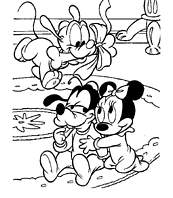 coloriage bebe dingo minnie
